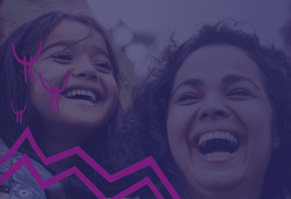 A mother and daughter laughing, from the Bravehearts child protection campaign