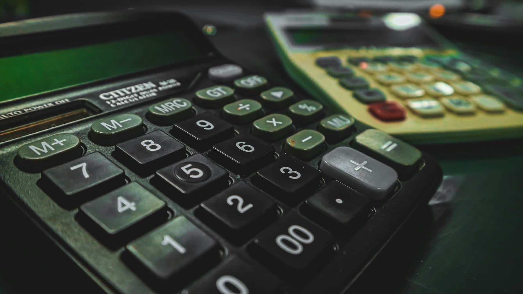 Calculators on a desk