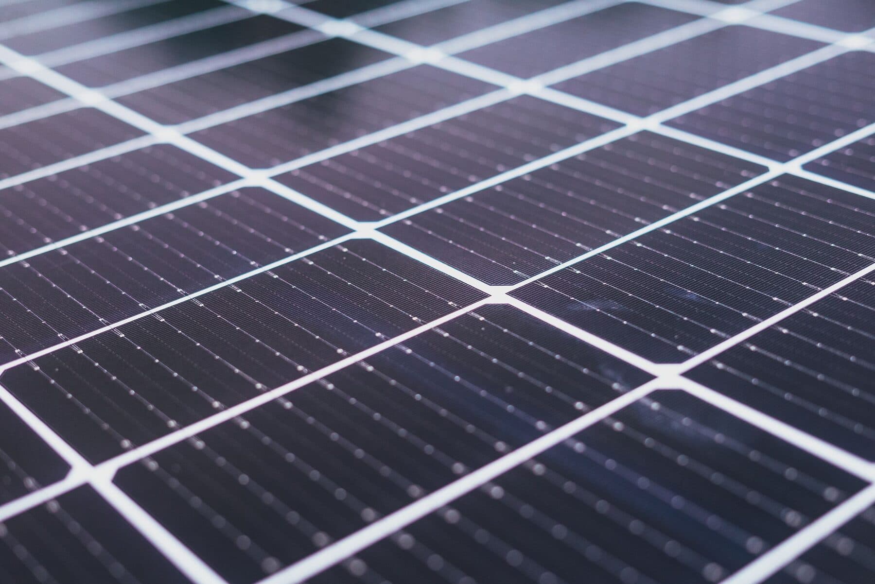 Close-up of solar cells