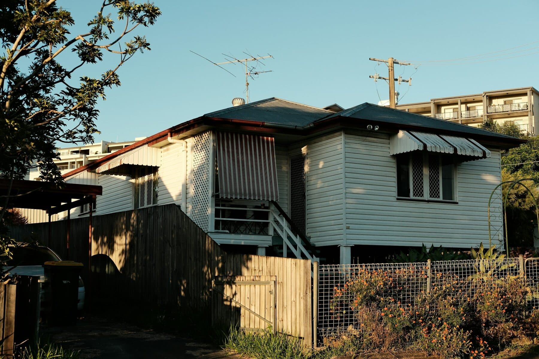 A Queenslander house seen from the street