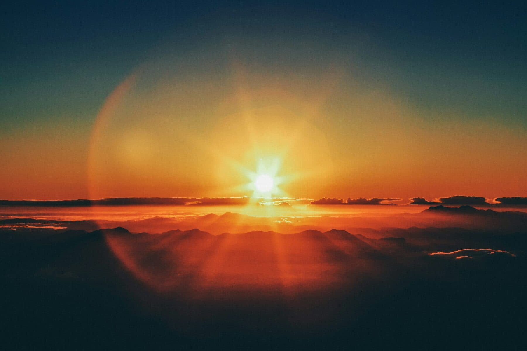 Sunrise above the clouds