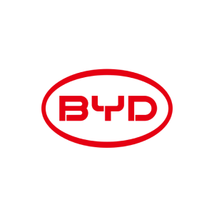 Red BYD logotype in a red circle
