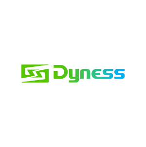 Green to blue gradient Dyness logotype